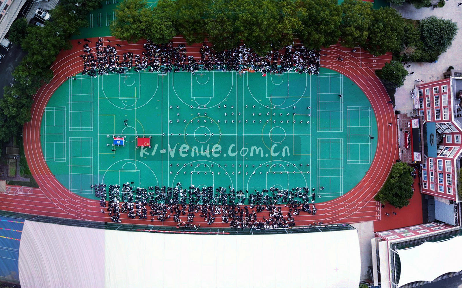 俯视球场边线与禁区线交错的抽象线条，画面冷调、无人物